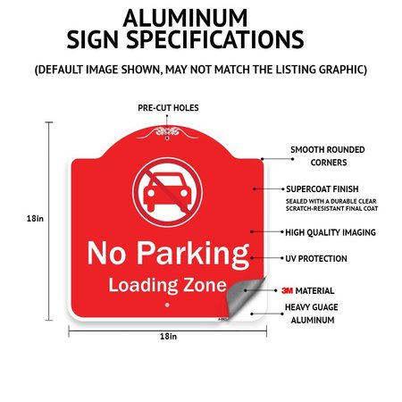 Signmission Reserved Parking Unauthorized Vehicles Towed Away Owner Expense Alum, 18" L, 18" H, RW-1818-9901 A-DES-RW-1818-9901